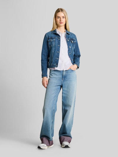 Tom Tailor Denim Regular Fit Bluse mit Stickerei Weiss 1