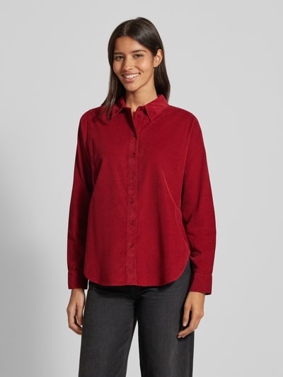 s.Oliver RED LABEL Regular Fit Cord Bluse aus reiner Baumwolle Rot 4