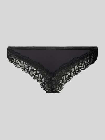 Calvin Klein Underwear Stringi z nadrukami z logo Czarny 3