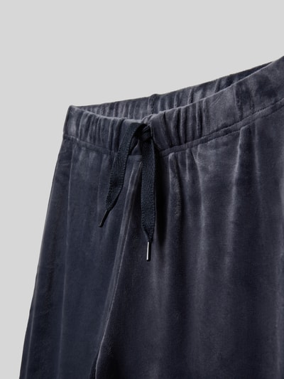 Only Regular fit sweatpants in fluweellook, model 'REBEL' Marineblauw - 2