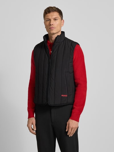 HUGO Regular fit bodywarmer van waterafstotend materiaal model 'BRENO2611' Zwart - 4