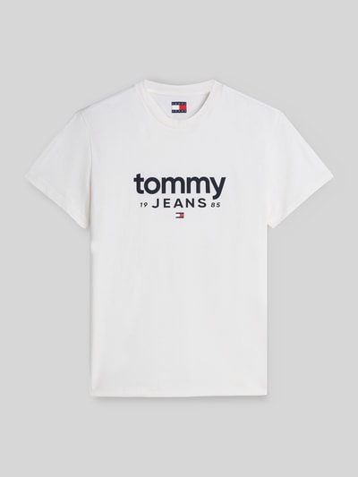 Tommy Jeans relaxed fit T-shirt van puur katoen met labelopschrift Wit - 2