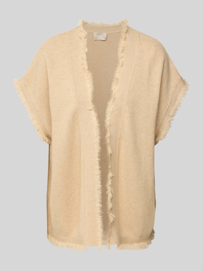 Kujten Cardigan mit Ausfransugen Modell 'NESSA' Beige 2