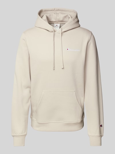 CHAMPION Hoodie mit Label-Stitching Beige 2