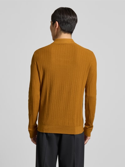 SELECTED HOMME Oversized poloshirt van puur katoen, model 'CRAN' Messing - 5