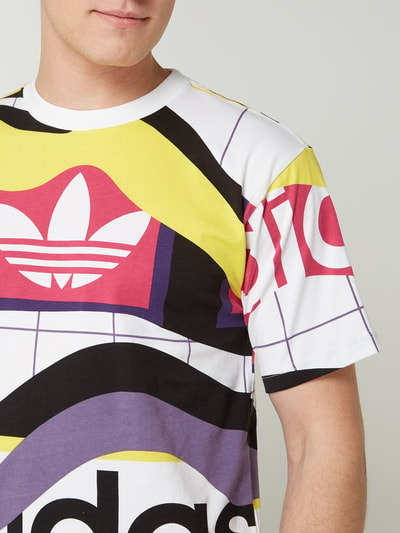 adidas Originals T-shirt we wzory na całej powierzchni  Biały 3