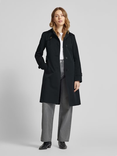 Jake*s Casual Trenchcoat mit Taillengürtel Black 1