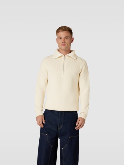 Lardini Pullover in Strick-Optik Offwhite 4