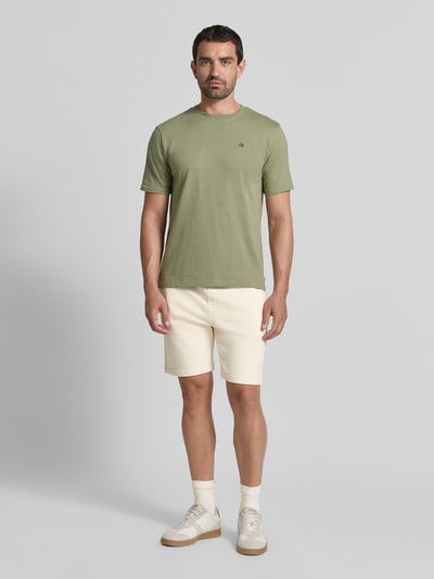 Scotch & Soda Korte broek met labelbadge en elastische band Zand - 1
