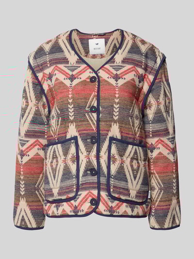 Mustang Regular fit blazer met V-hals, model 'Roxbury' Donkerblauw - 2