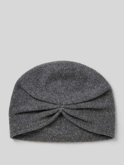 Loevenich Muts van zuivere wol in gebreide look, model 'NOS' Donkergrijs - 1