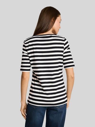Tom Tailor Regular Fit T-Shirt aus Baumwoll-Mix mit Stickerei Black 5