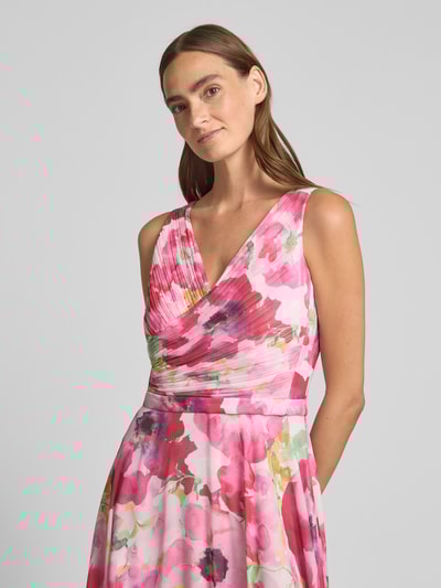 Vera Mont Avondjurk met V-hals Roze - 3