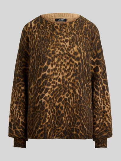 Lauren Ralph Lauren Pullover aus Mohair mit weichem Flauschstrick Mittelbraun 2