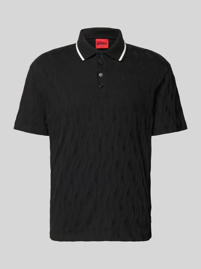 HUGO Regular Fit Poloshirt aus reiner Baumwolle Modell 'DUNIK' Black 2