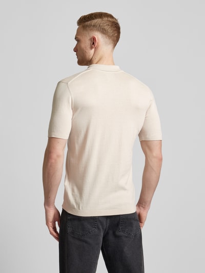 CK Calvin Klein Regular Fit Poloshirt im unifarbenen Design Sand 5