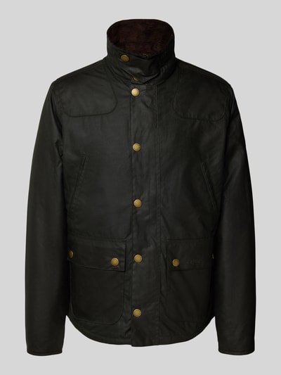 Barbour Parka woskowana o kroju tailored fit z czystej bawełny model ‘REELIN’ Oliwkowy 2