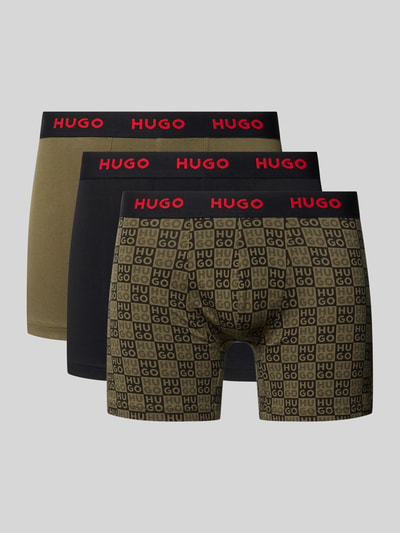 HUGO Trunks aus Baumwoll-Mix im 3er-Pack Oliv 1