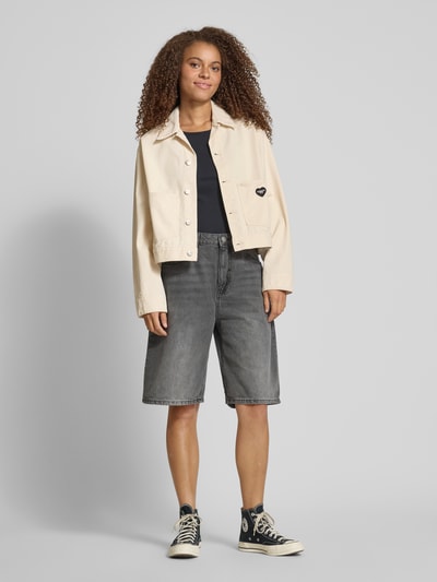 Carhartt Work In Progress Jeansjacke mit Label-Patch Offwhite 1