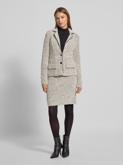 Marc Cain Knielanger Rock in Bouclé-Optik Hellgrau 1