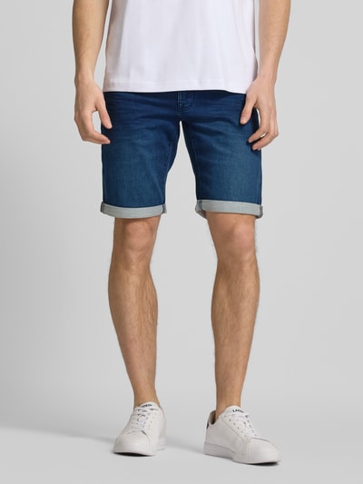 Petrol Slim Fit Jeansshorts im 5-Pocket-Design Marine 4