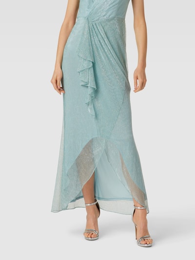 Adrianna Papell Abendkleid mit Effektgarn Mint 3