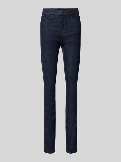 Produktfoto, Slim Fit Jeans aus Viskose-Mix mit Lyocell-Anteil von Emporio Armani in Dunkelblau, 5-Pocket-Design, elastische Textur