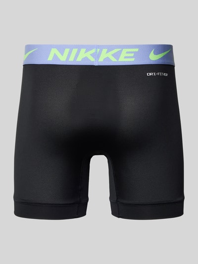 Produktfoto, Trunks aus ADVANCED MESH MIX mit Dry-Fit-Technologie im 3er-Pack von Nike, schwarz, elastisch, eng anliegend, Rückansicht.