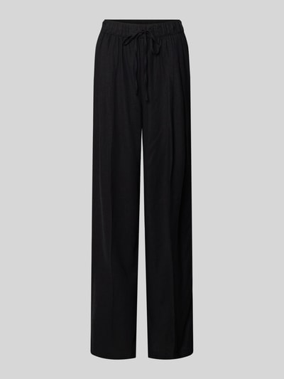 s.Oliver RED LABEL relaxed fit wijdte broek van mix van linnen en viscose Zwart - 2