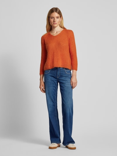 Cambio Wide Leg Jeans mit Ziernähten Modell 'TESS' Blau 1