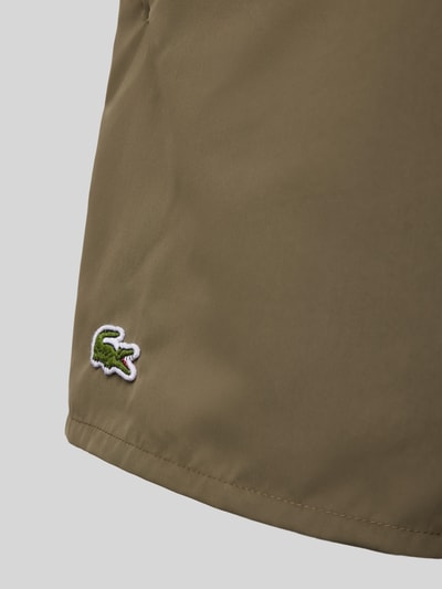 Lacoste Spodenki kąpielowe z naszywką z logo model ‘Basic’ Antracytowy 2