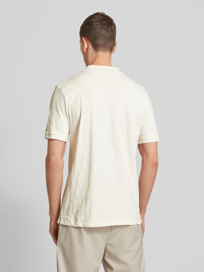 Fynch-Hatton Regular Fit Poloshirt im unifarbenen Design Offwhite Melange 5