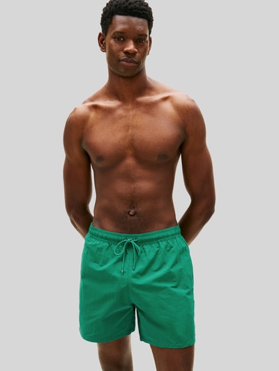 Tommy Hilfiger Regular Fit Badehose mit Logo Stitching Gruen 4