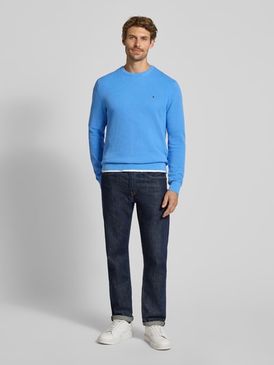 Tommy Hilfiger sweter z czystej bawełny o kroju regular fit Królewski niebieski 1