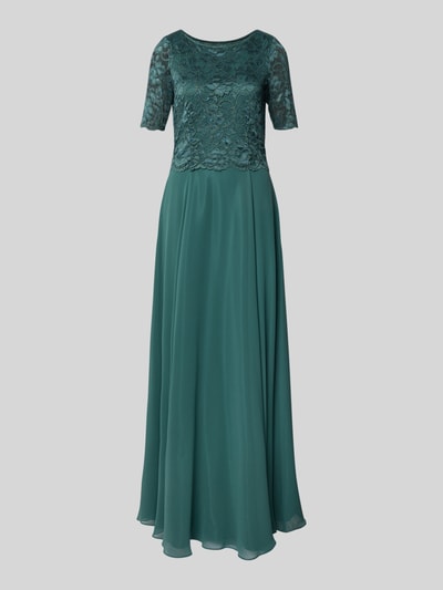Vera Mont Abendkleid mit Spitze und Rundhalsausschnitt Smaragd 2