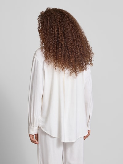 ONLY Relaxed Fit Leinenbluse mit Hemdblusenkragen Modell 'GOA' Weiss 5