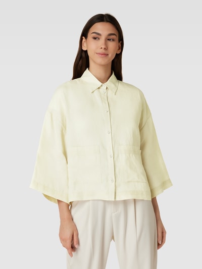 MaxMara Leisure Blouse met opgestikte zakken, model 'ANGORA' Zand - 4