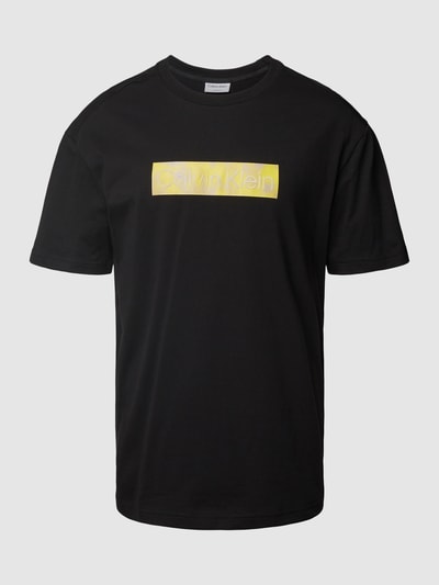 CK Calvin Klein T-shirt z czystej bawełny z nadrukiem z logo Czarny 2