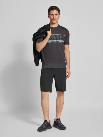 BOSS Green Regular Fit T-Shirt aus reiner Baumwolle Modell 'ICONIC ZONE' Dunkelgrau 1