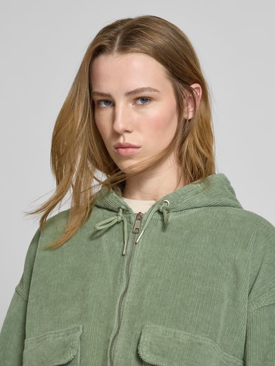 Only Comfort fit corduroy jack van katoenmix, model 'KENZIE' Rietgroen - 3
