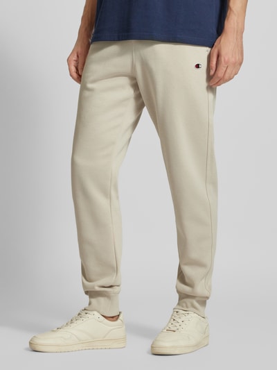 CHAMPION Regular fit sweatpants met logostitching Beige - 4