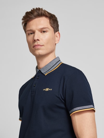 Tom Tailor Regular fit poloshirt met contraststrepen Marineblauw - 3