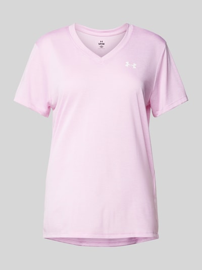 Under Armour T-shirt z nadrukiem z logo Mocnoróżowy 2