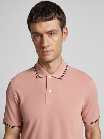 bugatti Regular fit poloshirt met labeldetail Rosé - 3