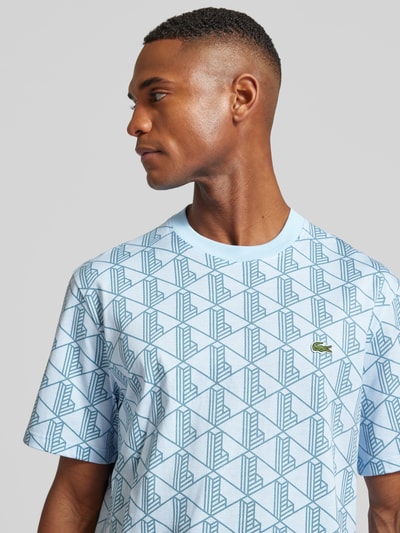 Lacoste T-Shirt mit Rundhalsausschnitt Rauchblau 3