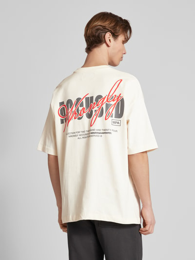 Multiply Apparel Oversized T-Shirt mit Rundhalsausschnitt Offwhite 5