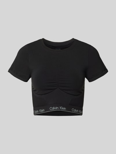 Calvin Klein Underwear T-shirt krótki z detalami z logo Czarny 1
