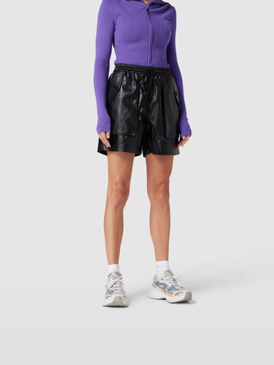 Lala Berlin Shorts in Leder-Optik Black 4