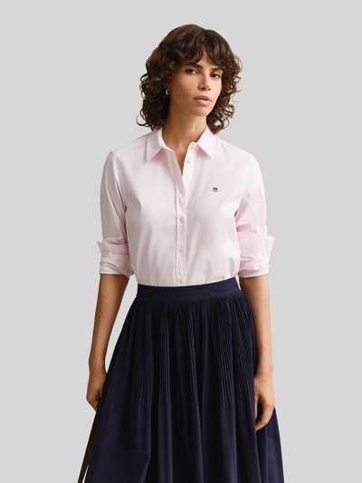 GANT Slim Fit Hemdbluse mit Logo-Stitching Rosa 4