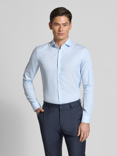 OLYMP No. Six Super slim fit zakelijk overhemd met kentkraag Bleu - 4